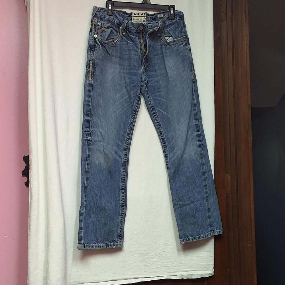 Ariat M5 Straight Fit Jeans Size 32x30 Blue Denim Western Cowboy